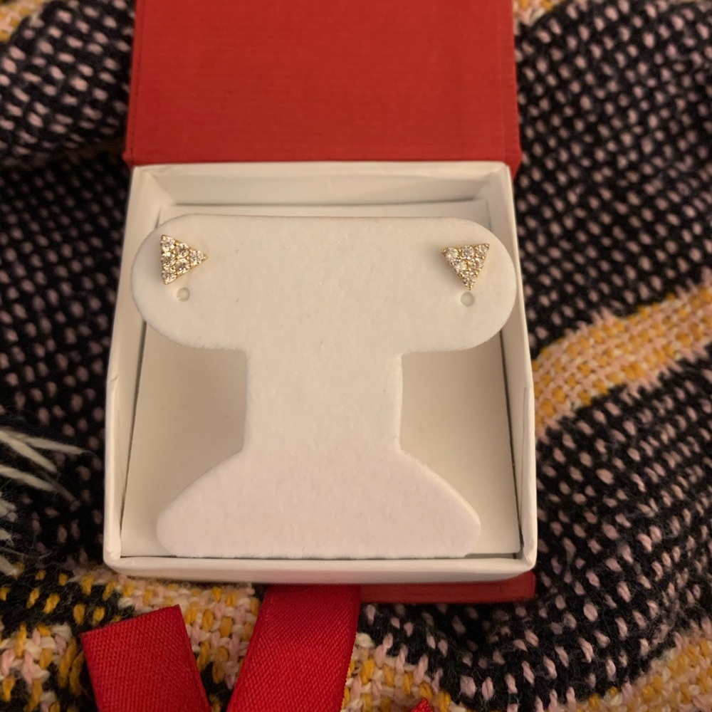 14K Gold Filled Triangle Earrings